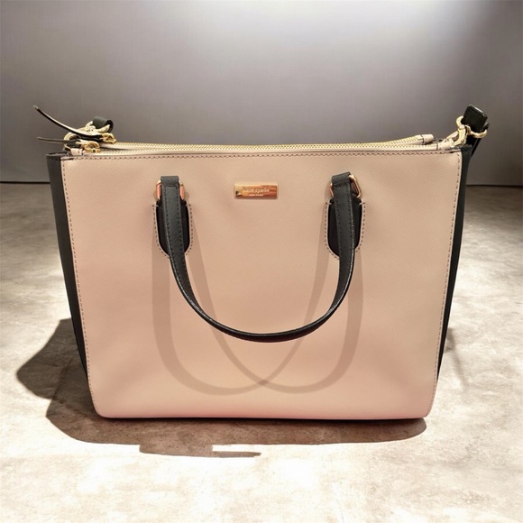 kate spade Handbags - kate spade Blush Pink and Black Saffiano Satchel